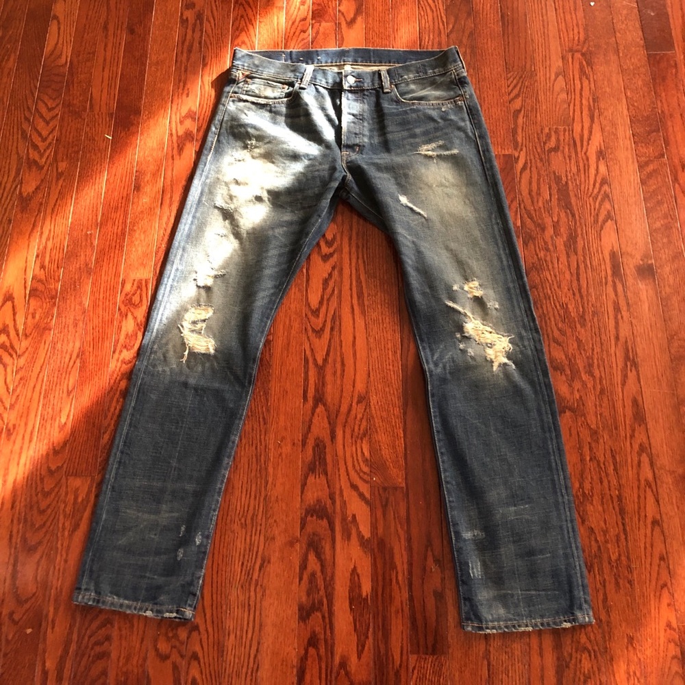 Distressed Ralph Lauren denim supply jeans